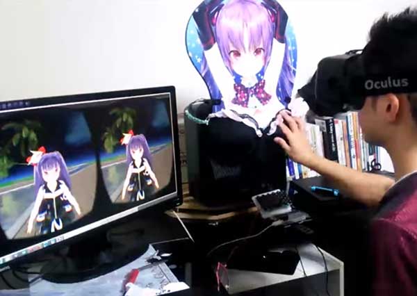 Breast grabbing simulator for Oculus Rift