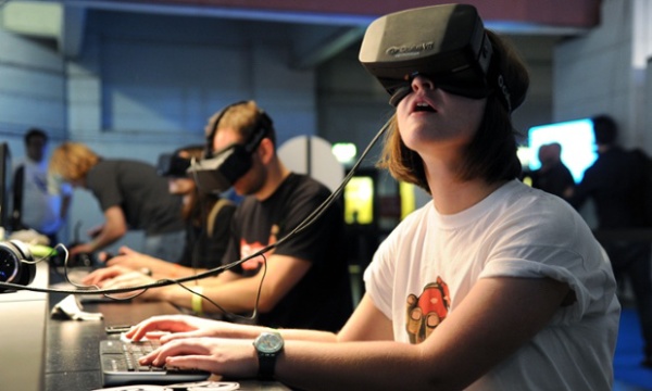 The Oculus Rift, 1080p HD Virtual Reality Headset for 3D Gaming, Earls Court, London, Britain - 26 Sep 2013